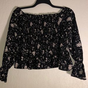 Medium off shoulder floral print blouse